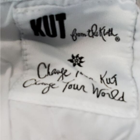 Kut from the Cloth White Cuffed White Catherine Boyfriend Jeans - Picture 8 of 9